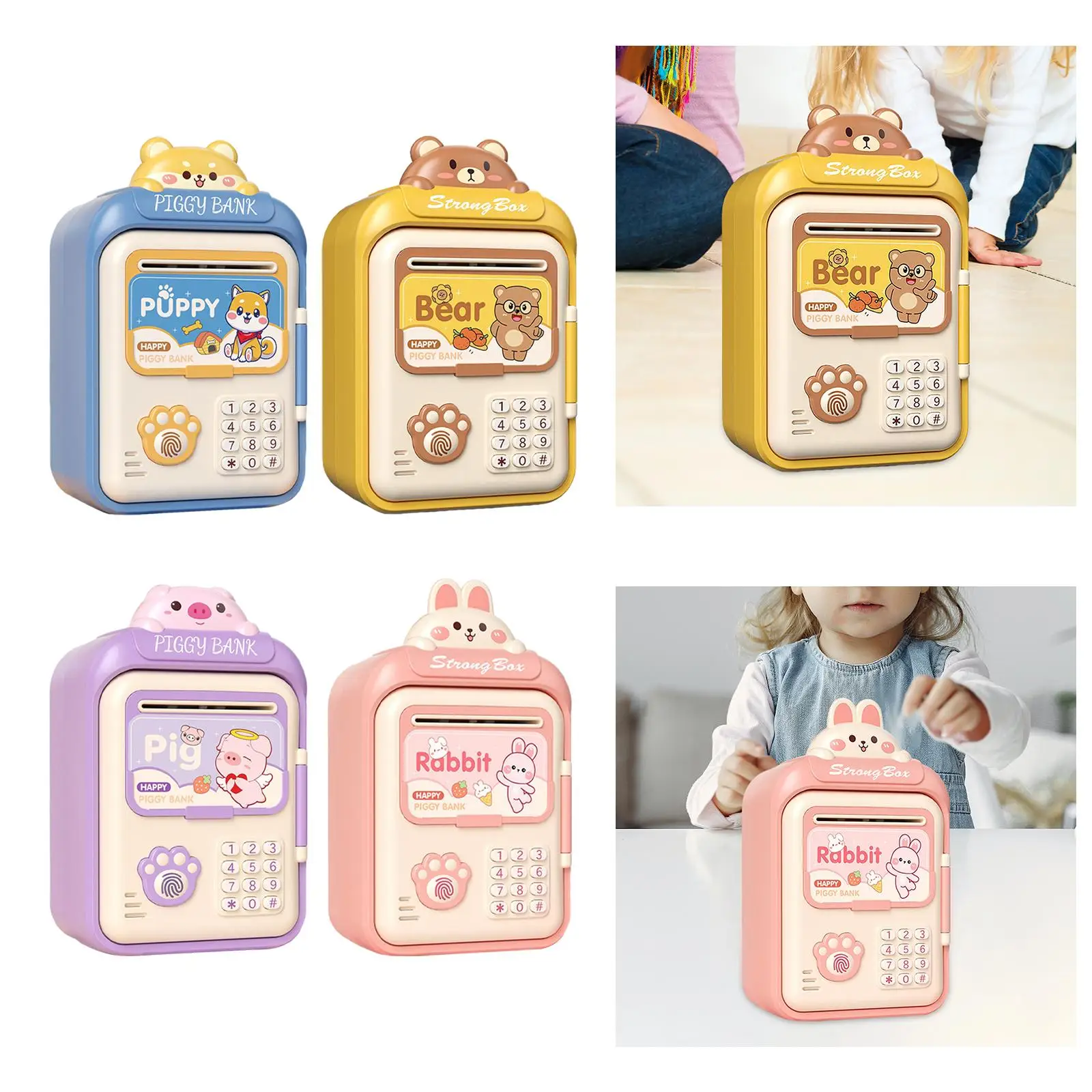 Electronic Fingerprint ATM Piggy Bank Electronic Piggy Banks for Kids Gifts