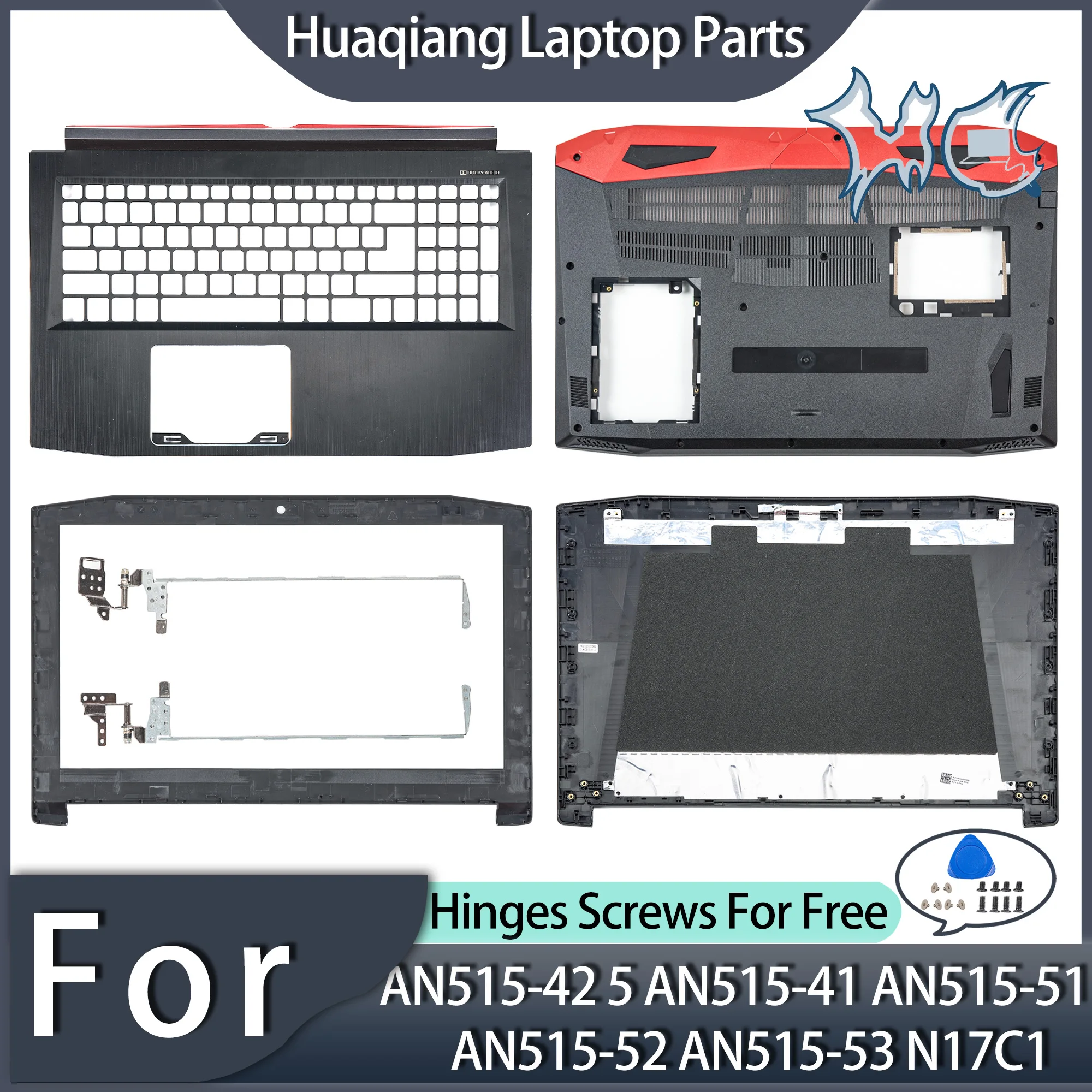 

New Laptop Parts For Nitro 5 AN515-42 AN515-41 AN515-51 AN515-53 Original LCD Back Cover Bezel Palmrest Upper Bottom Case