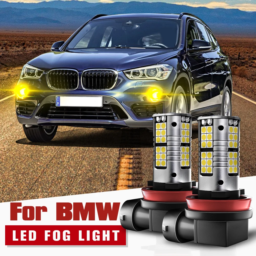 

2pcs LED Fog Light Lamp Blub H8 Canbus Error Free For BMW X1 F48 X2 F39 X4 F26 X5 F15 F85 X6 F16 F86