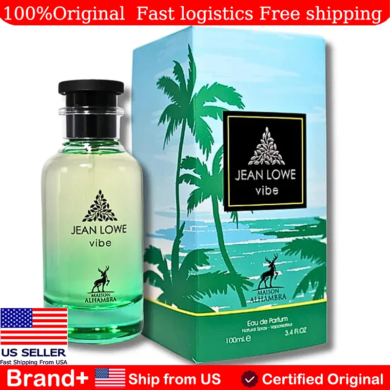 

Maison Alhambra Jean Lowe Vibe Citrus Fruity Aromatic Woody Eau De Arabian Women Parfum Spray 3.4 Ounce Long Lasting Fragrance