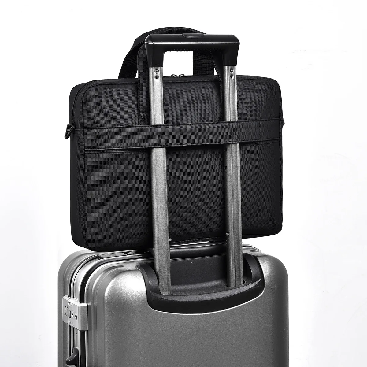 

Waterproof leather film 16-inch computer handbag, men's large-capacity crossbody bag, single-shoulder briefcase