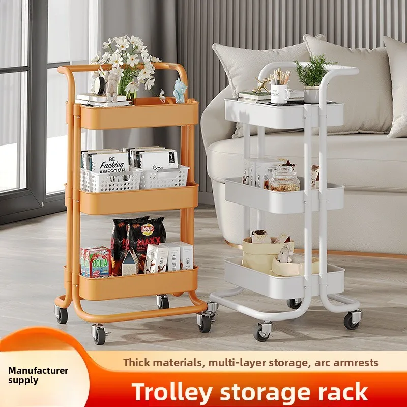 

Mobile Beauty Cart Storage Trolley Wholesale Multifunction Cosmetic Nail Salon Cart Portable Household Organizer Shelving Unit