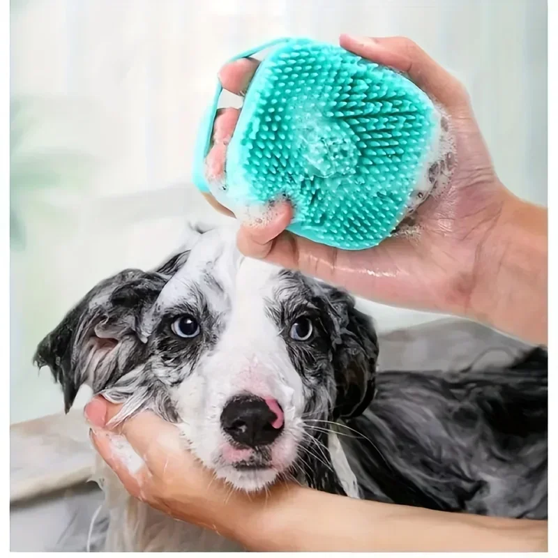 New Bathroom Puppy Dog Cat Bath Massage Gloves Brush Soft Safety Silicone Pet Accessories for Dogs Cats Tools Mascotas Products