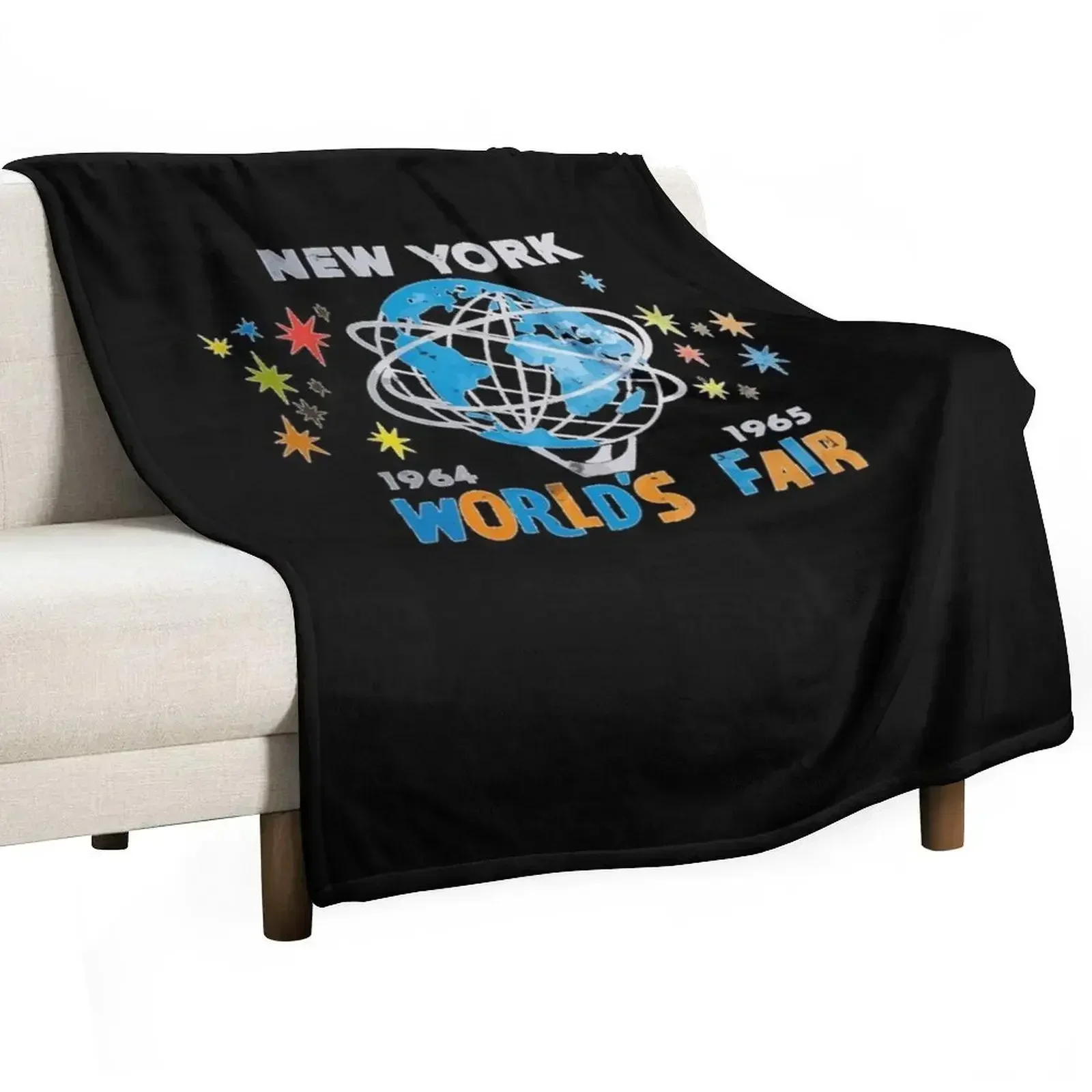 New-York-World's-Fair-1964-1965-T-shirt Throw Blanket Plaid on the sofa Quilt Furry Blankets