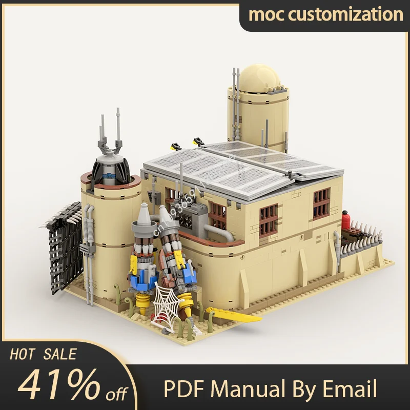 1441PCS MOC Star Battle Mos Eisley Landspeeder Workshop Famous Film Model Building Blocks Stacking Bricks Creative Toys Kid Gift