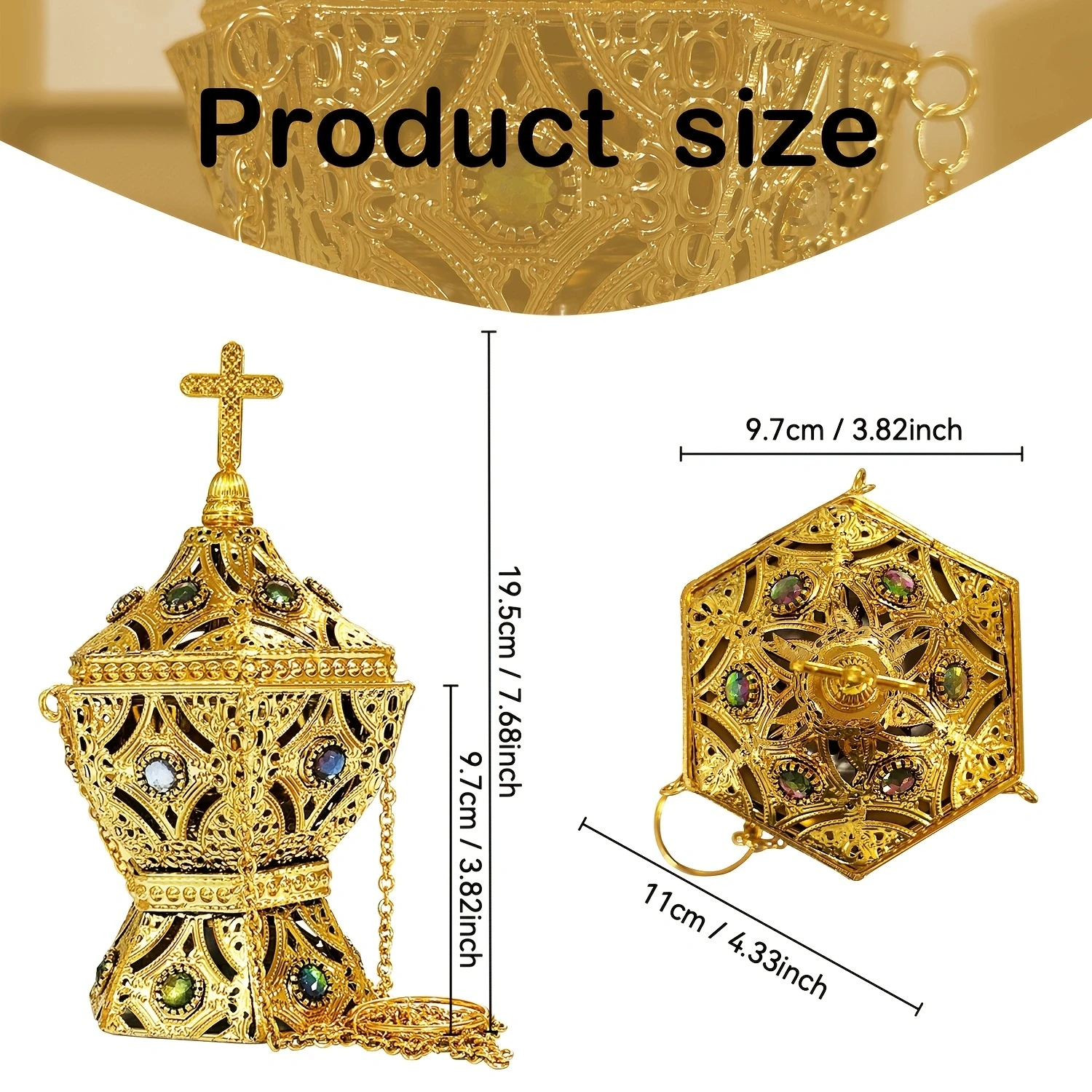 Golden Hollow Filigree Incense - огляд і ціна Incense Cone Holder