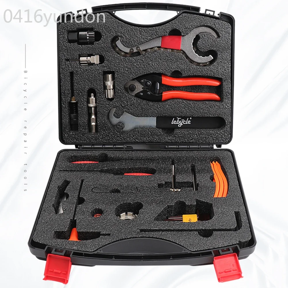 

28PCS/Set Bicycle Repair Tool Kits Flywheel Removal Chain Breaker Cutter Crank Puller MTB Wrench Cassette Bracket Extractor Sets