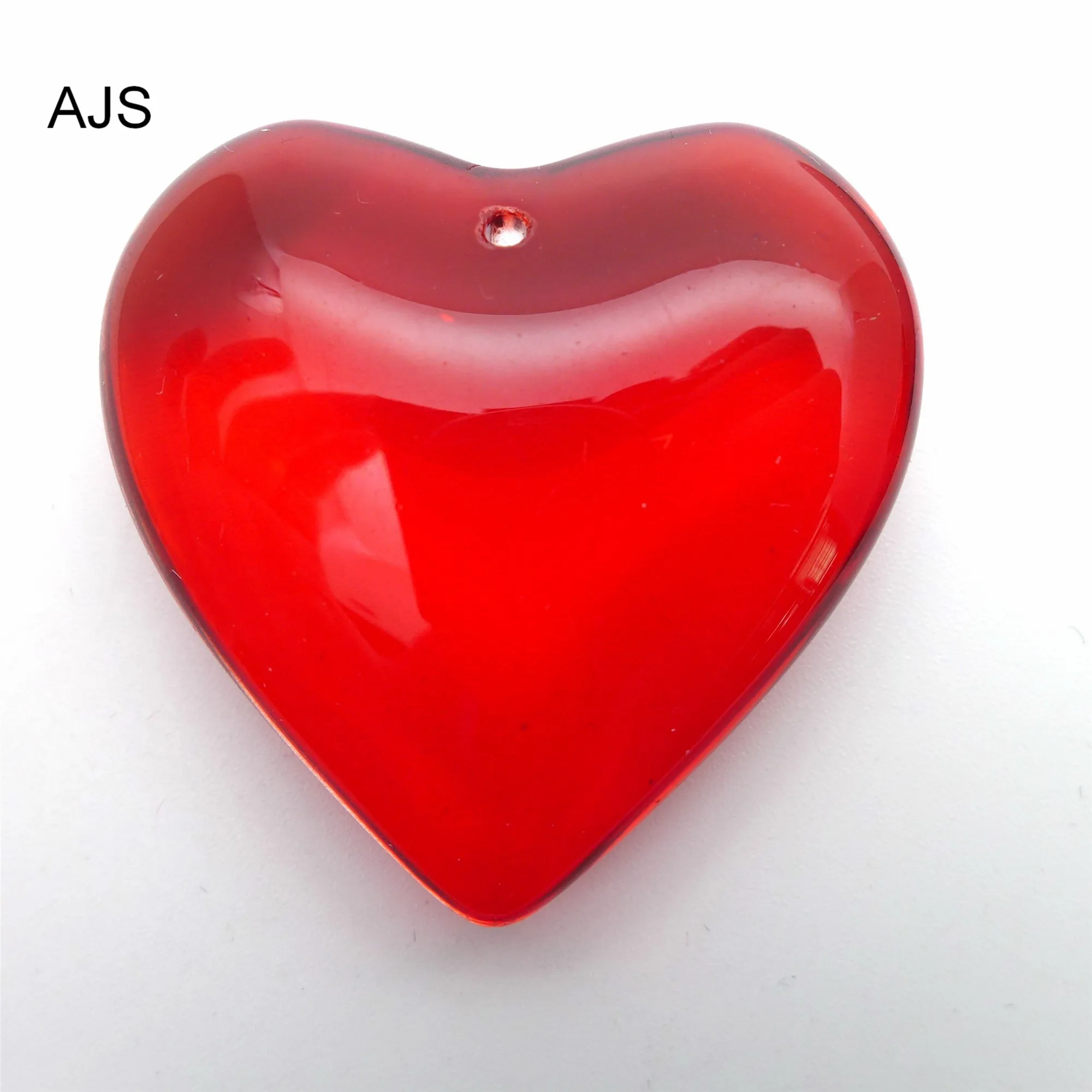 6pieces 43MM Crystal Smooth Heart Love Pendants Earrings Lamp Glass Hanging Beads AB Rainbow Chandelier DIY Free Shipping