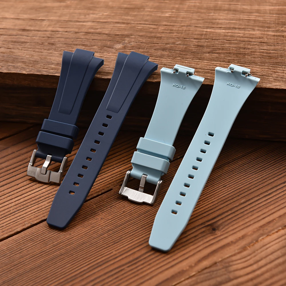 Textured Double Quick Release Watch Bands 12mm Liquid Silicone Rubber PRX Watch Strap for Tissot PRX 80 40mm