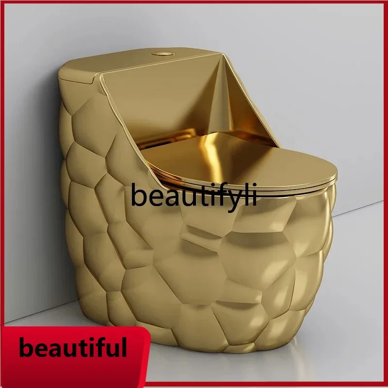 

f185 Household small apartment toilet creative round egg siphon toilet large pipe large diameter silent deodorant toilet