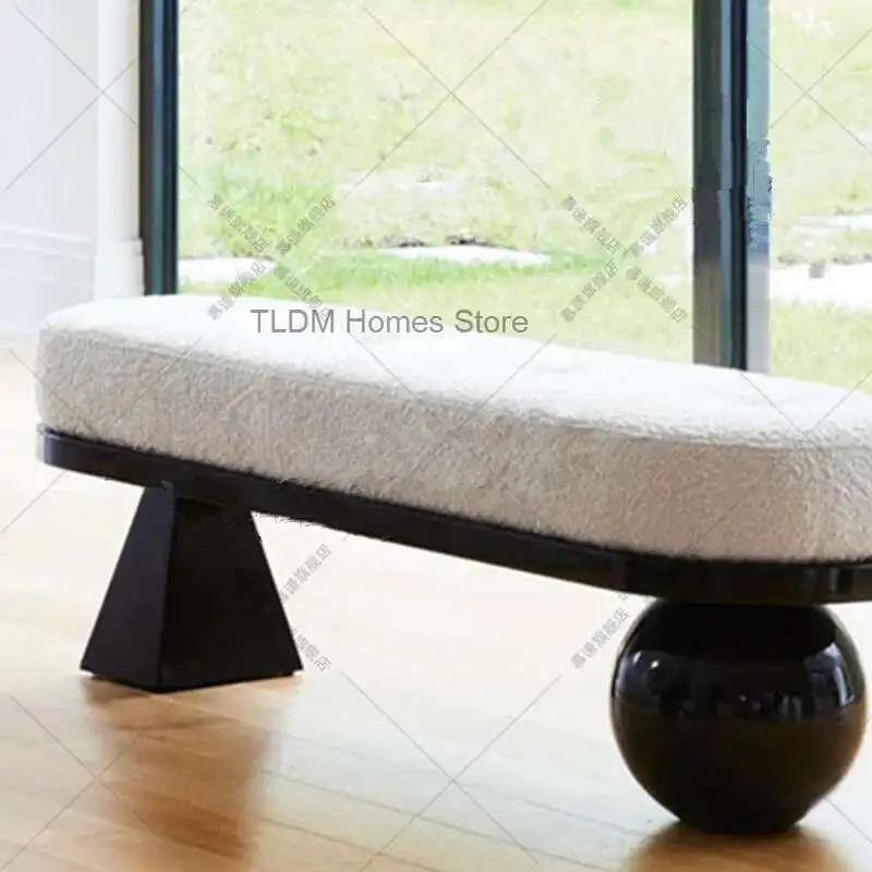 

Low Minimalist Foot Stool Dressers Modern Reception Desks Bench Seat Shoe Living Room Step Stool Luxury Sillas Trendy Furniture