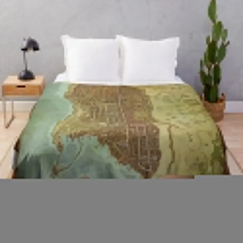 Waterdeep City Map Throw Blanket