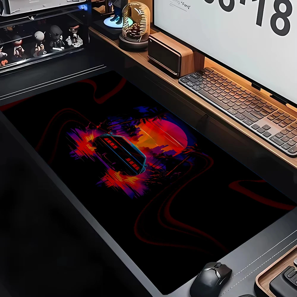 

large dusk car pattern rubber mouse pad PC laptop desk mat game mechanical keyboard mousepad anti-slip design can be customized