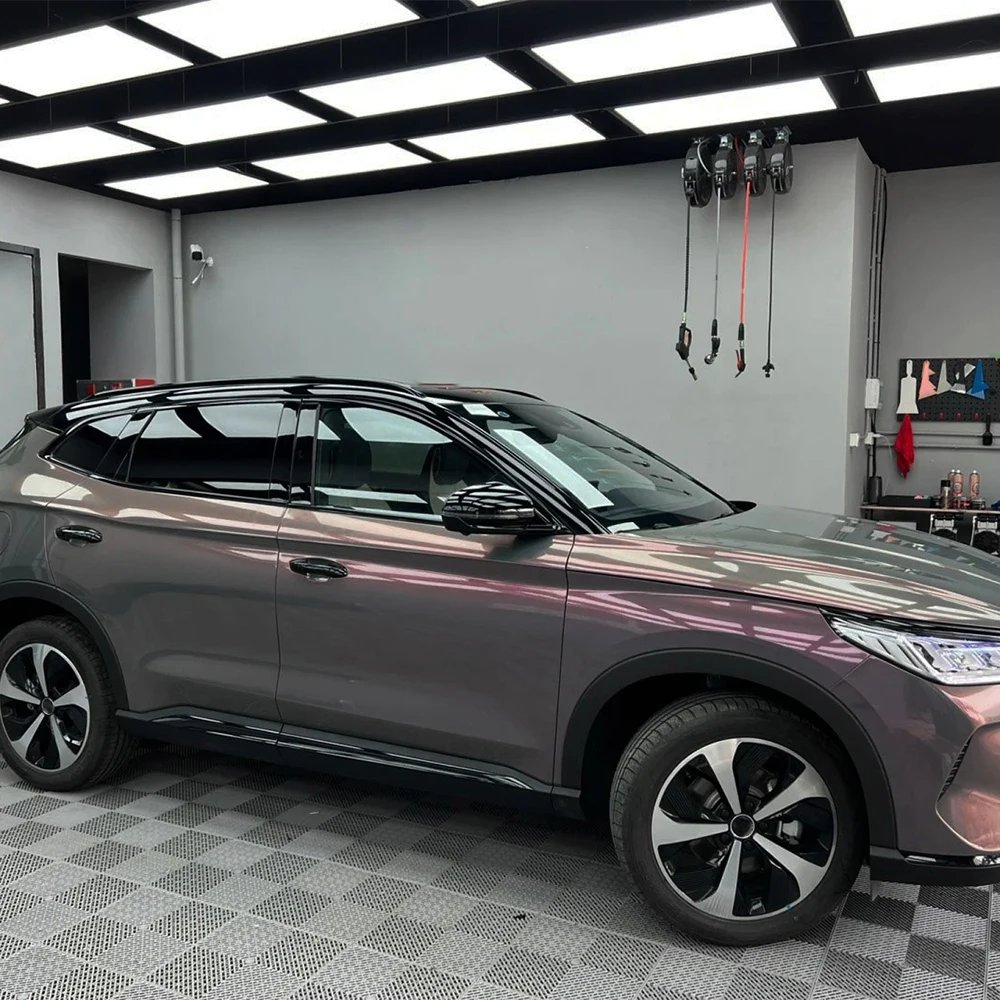 Car Sticker Diamond Grey Purple Self Adhesive Film Auto Motorcycle Color Change Modification Waterproof Protect Film Air Release