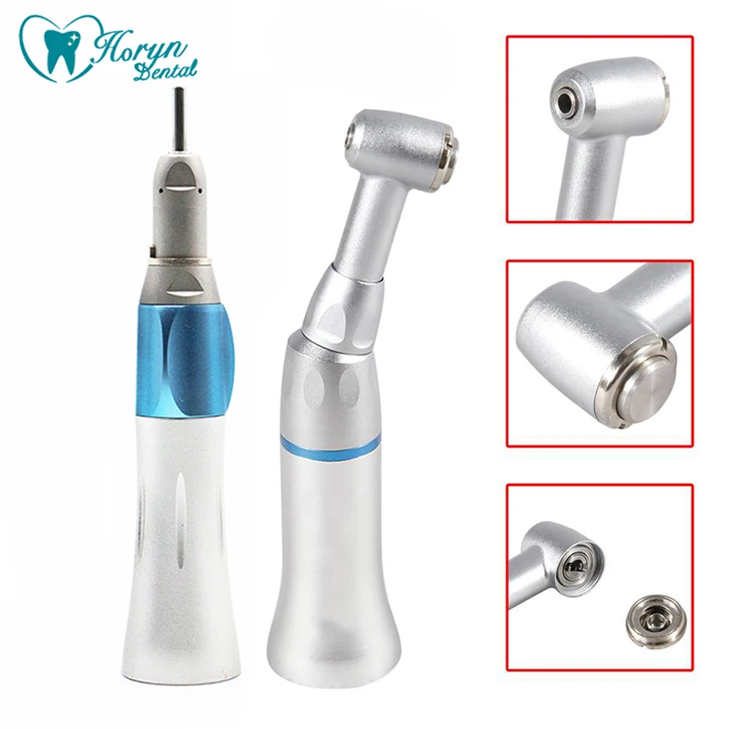 

DENTAL Slow Low Speed Handpiece Set Push Button/Latch Type Autoclavable 135°C 2/4 Holes Air Motor Fit for Any Lab or E-type