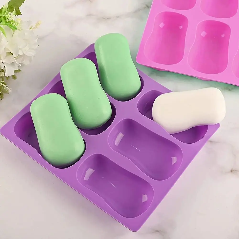 6 Cavity Creative Flower Shaped Soap Mold Silicone Molds for DIY Handmade Fondant Cake Decorating Candle Mold Pudding Candy Mold