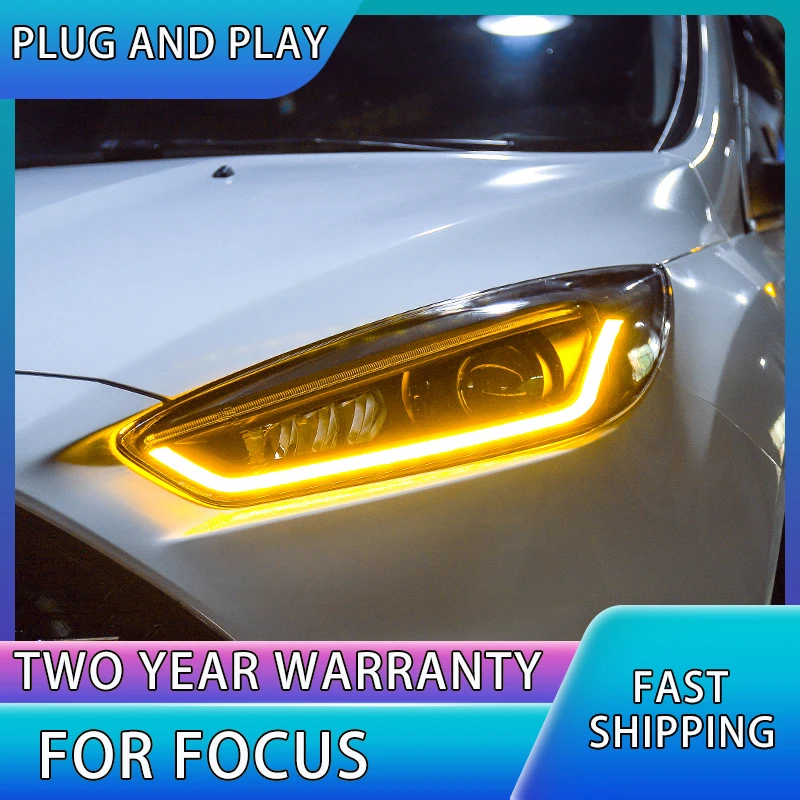 Car Styling for Ford Focus 3 2015-2017 Headlights LED Headlight DRL Lens Double Beam Bi-Xenon HID car Accessories