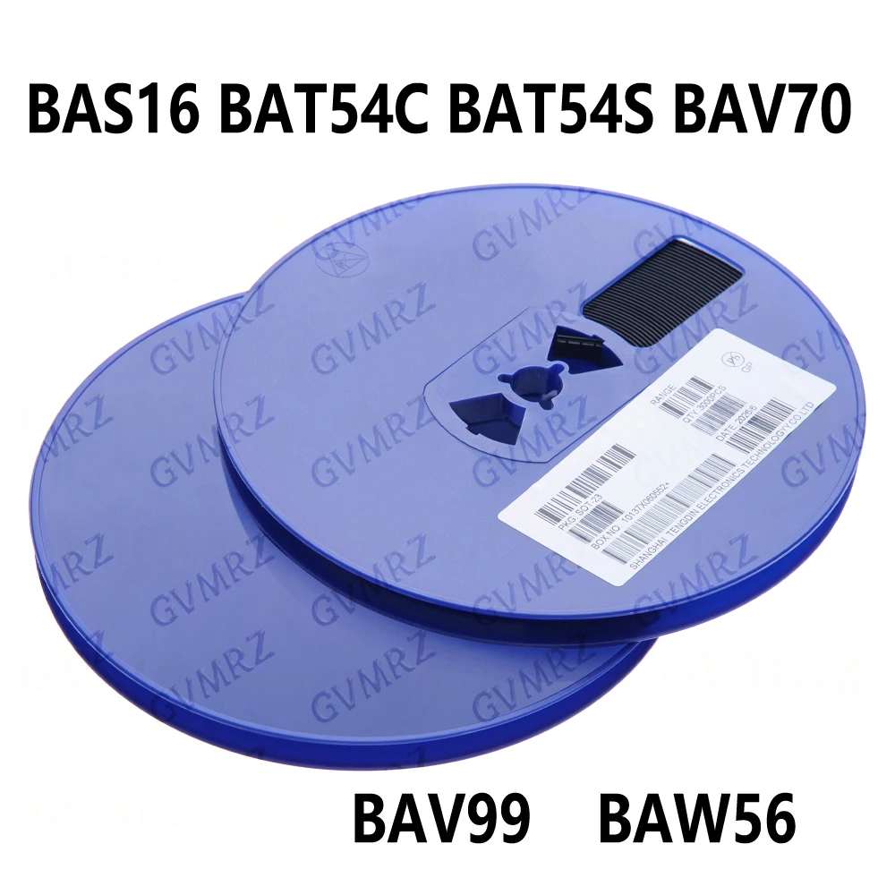 50/100/3000PCS BAV99 BAV70 BAW56 BAS16 BAT54S BAT54C  voltage regulator IC SOT23  BAV70 BAW56