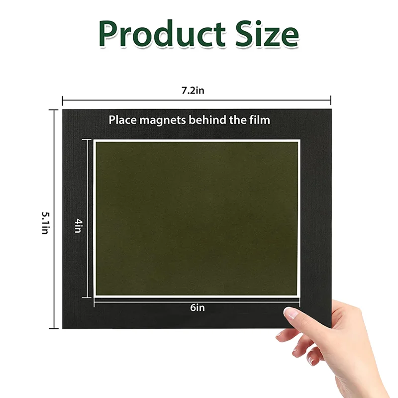 A76I Magnetic Field Observation Film 4X6 Inch, Reusable Magnetic Observation Film, Magnetic Flux Display Sheet