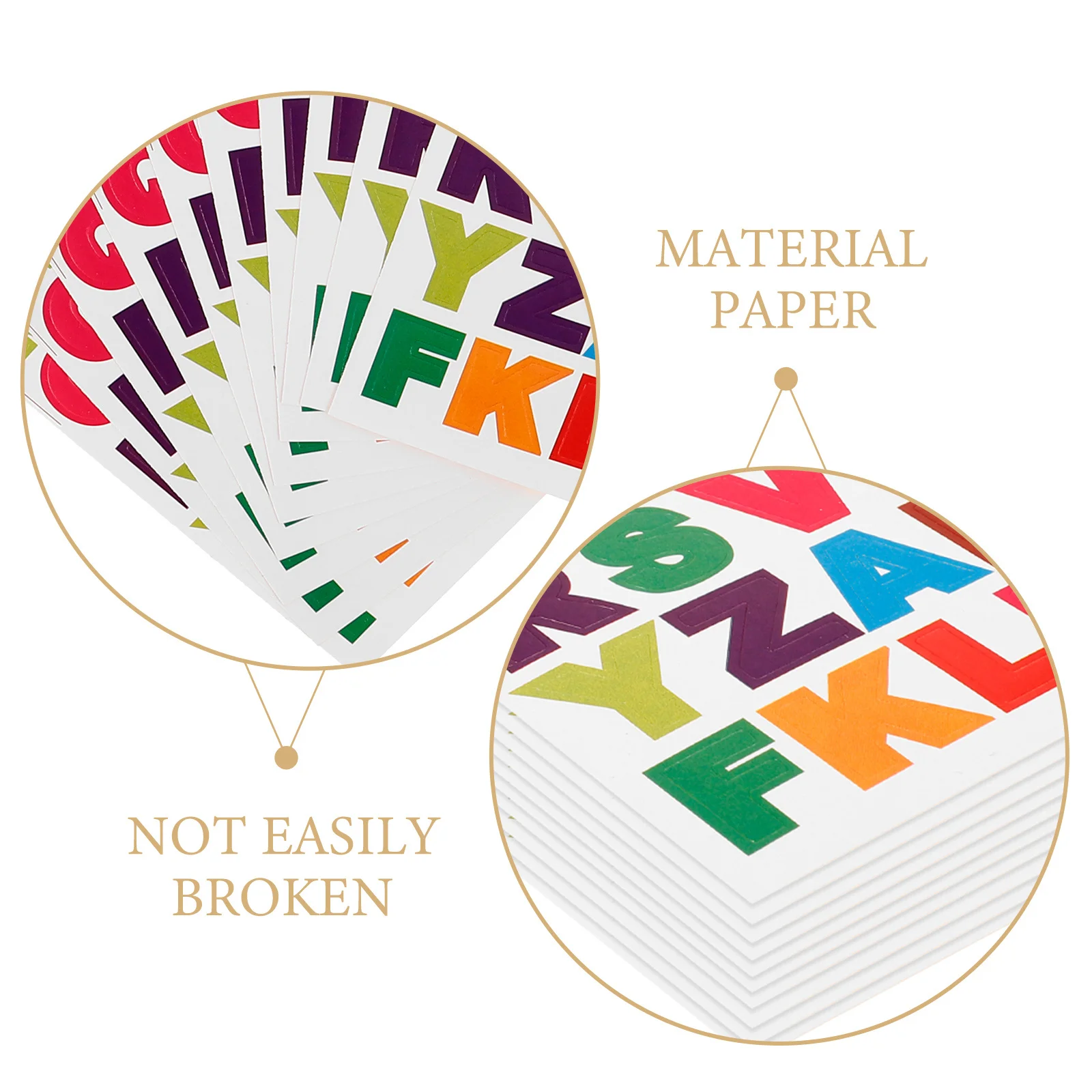 Adesivi con lettere Adesivi alfabetici colorati 10 fogli di carta naturale ecologica autoadesiva fai da te per l'apprendimento della casa