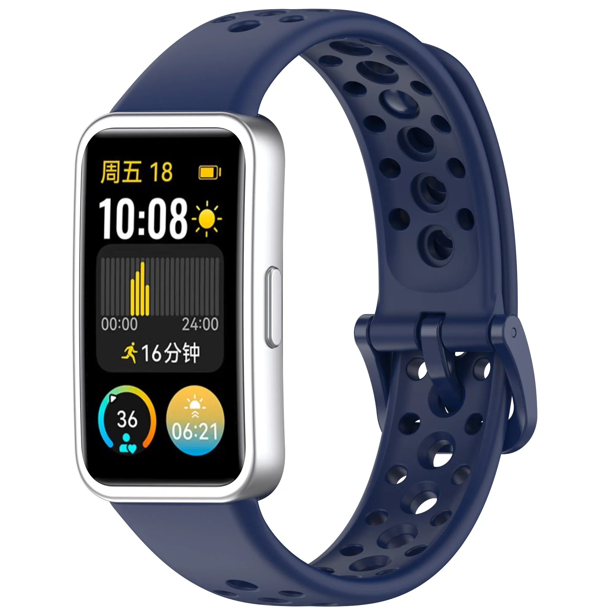 لساعة Huawei Band 10 9 حزام ساعة من السيليكون الناعم المسامي لسوار Huawei Band 8