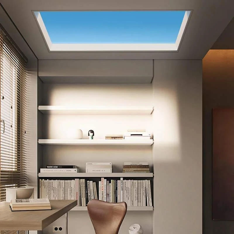Indoor Artificial Sunlight Hight CRI Lamp Recessed Window Blue Sky Rooflight Faux LED Ceiling Virtual Skylight Panel Light