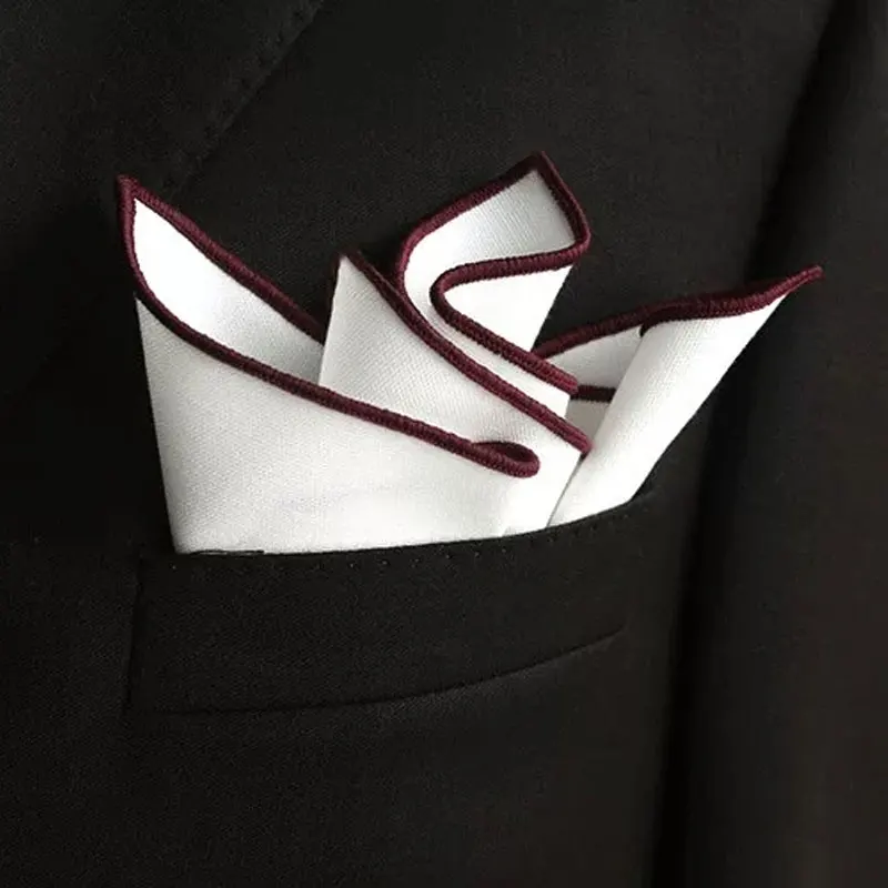 2 fazzoletti da uomo in cotone e lino, fazzoletti da uomo con supporto per fazzoletti da taschino, fazzoletti bianchi per esercizi di nozze