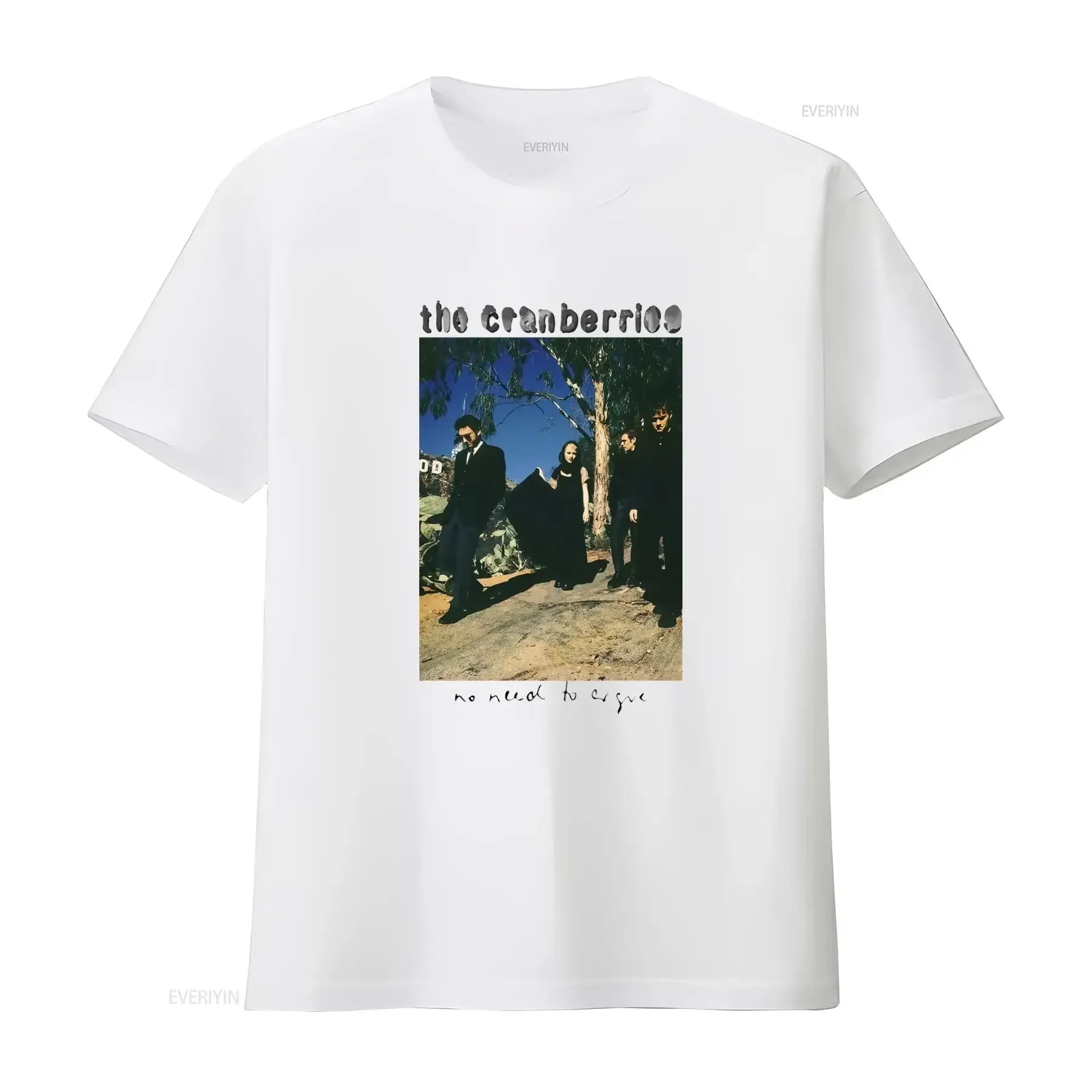 Vintage The Cranberries Rock Band Print Casual Music T Shirt vintage Washed Versatile Slightly Unisex Breathable Stylish