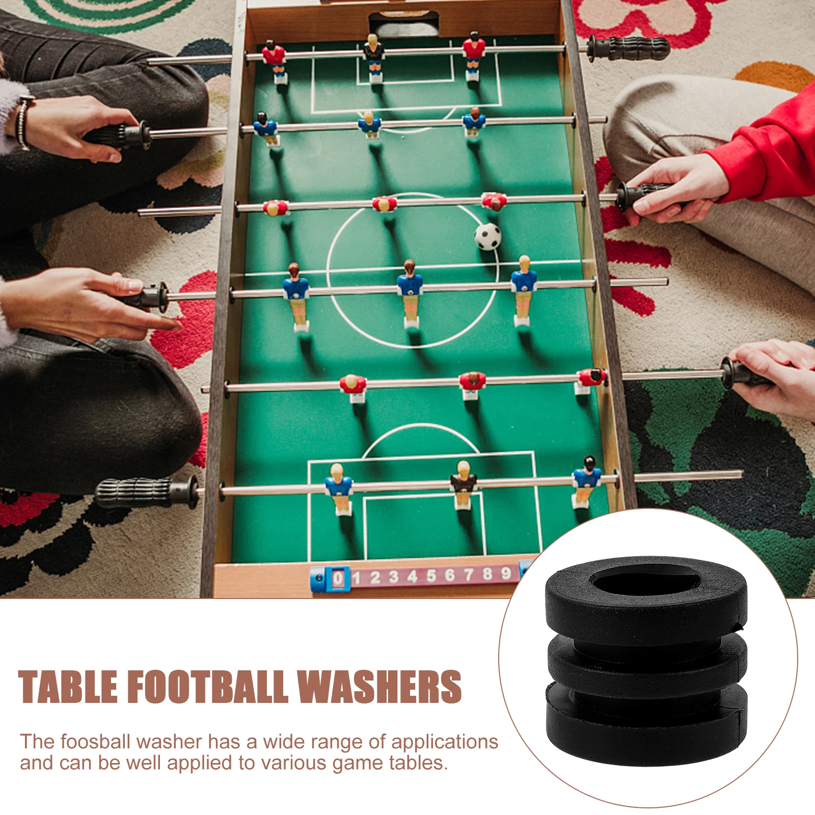 

16 Pcs Football Washers Foosball Accessories Gaskets For Foosball Bumper Pads Game Board Elastic Gaskets Replacement Parts