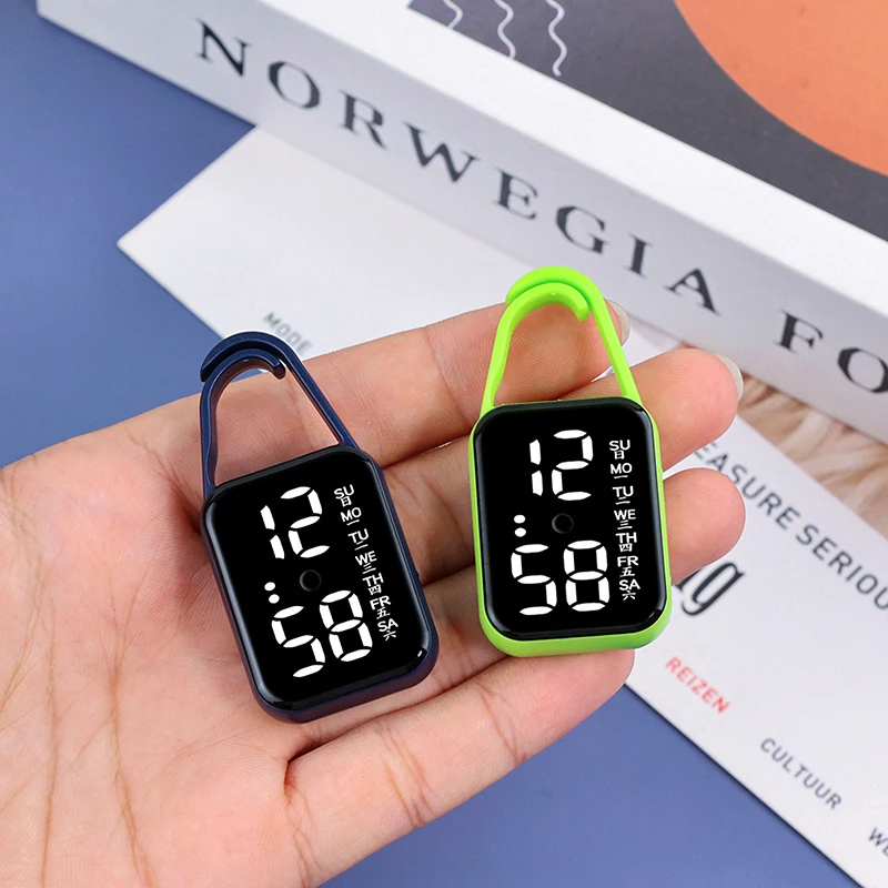 Reloj electrónico Digital LED, llavero con función luminosa, regalos para niños, reloj colgante multifuncional, relojes de bolsillo