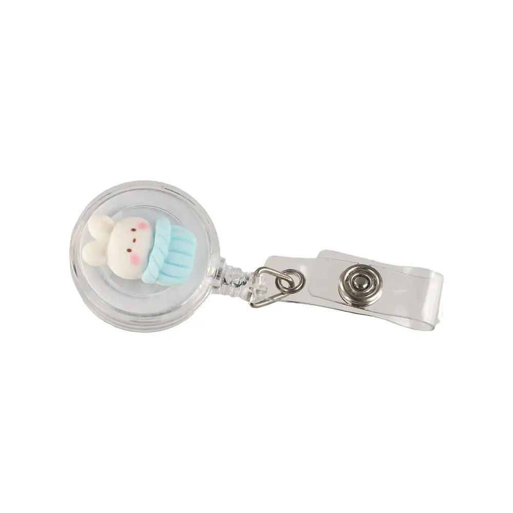 ABS Cute Card Holder Students Cartoon Nurse Doctor ID Card Clips Retractable Badge Reel Badge Holder Name Card Holder