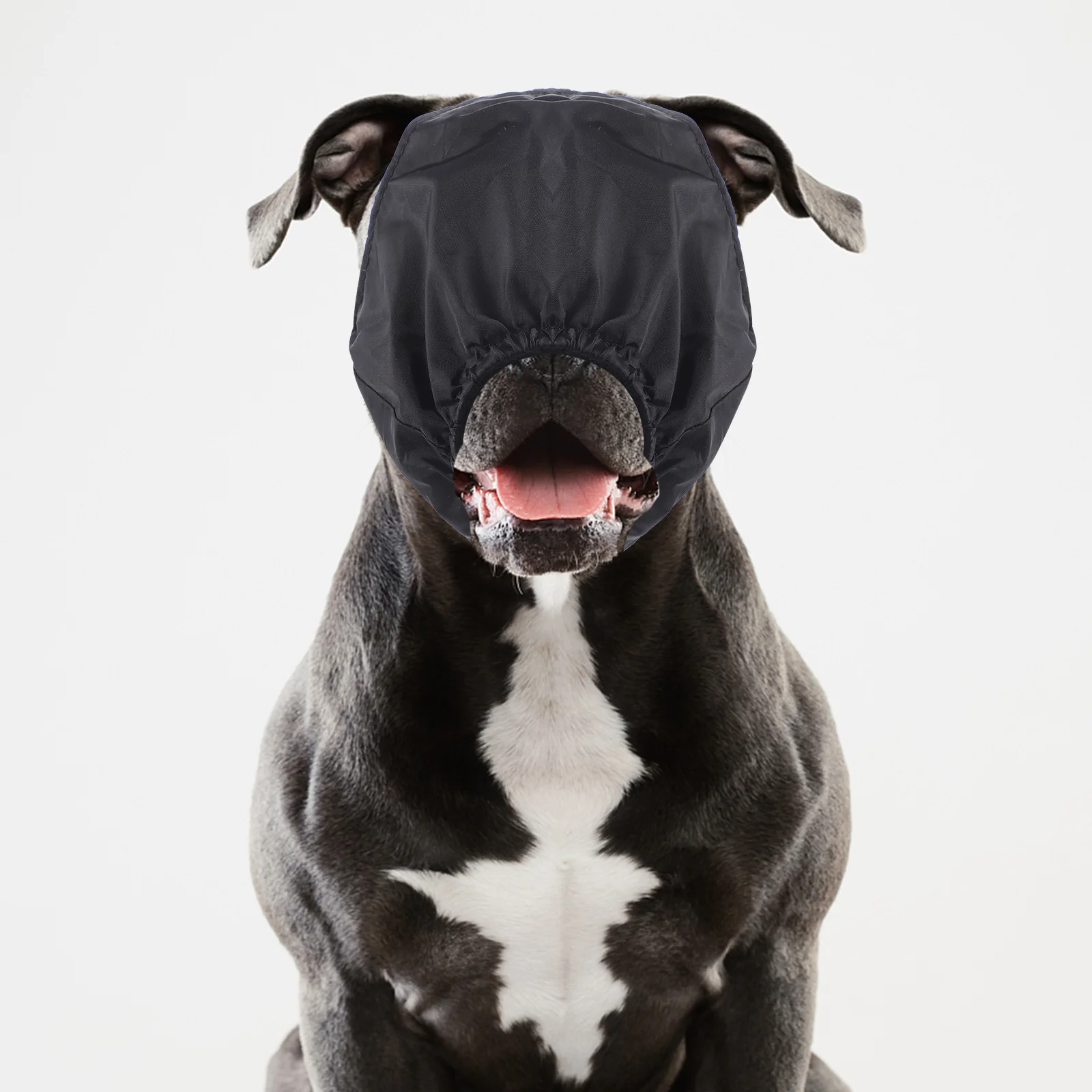 

1pc Pet Eye Mask Black Durable Lightweight Nylon Portable For Dog Cat Outdoor Decompression Blinder Anti-Excitatory Eye Patch