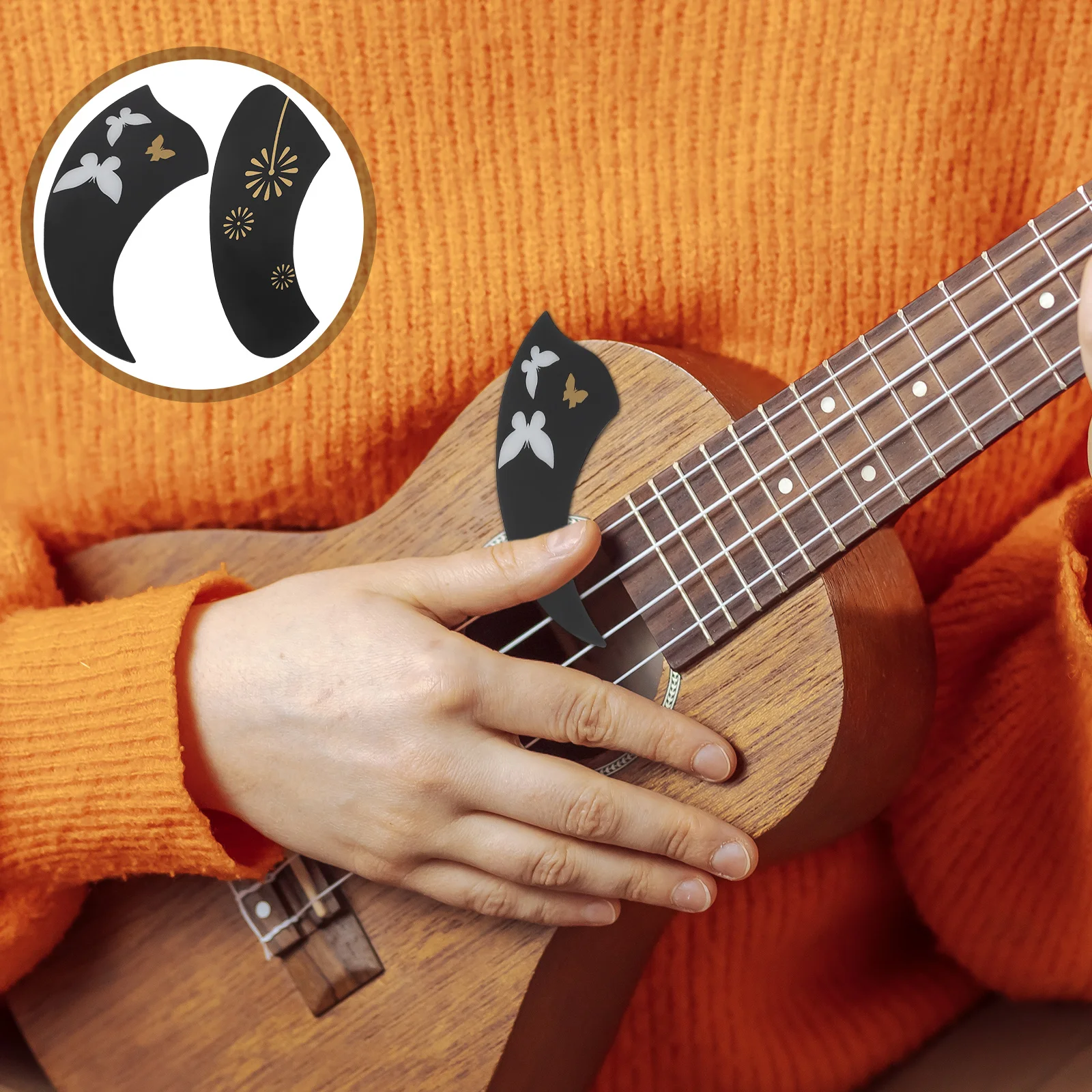 

10 Pcs Ukulili Guard Board Acoustic Guitar Pickguards Plastic Scratch Plates Dandelion