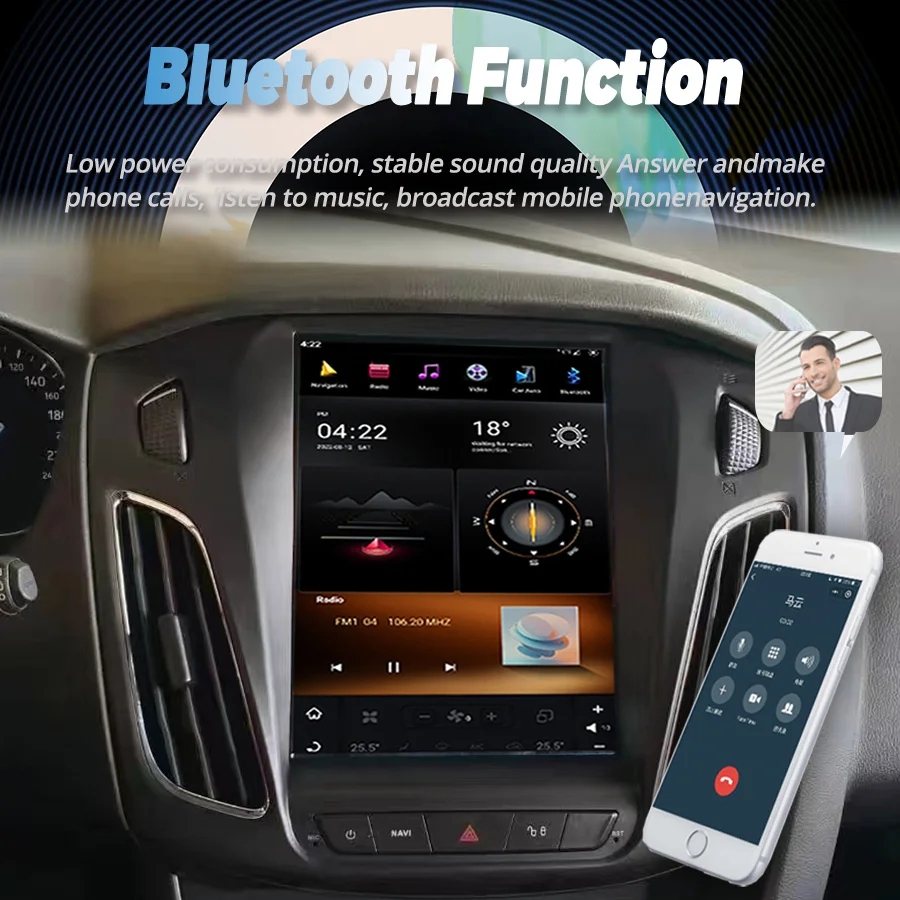 Android Auto For Ford Focus Mk 3 2011-2019 Stereo Car Radio Multimedia Video Player DSP GPS Carplay Navigation 4G WiFi Head Unit