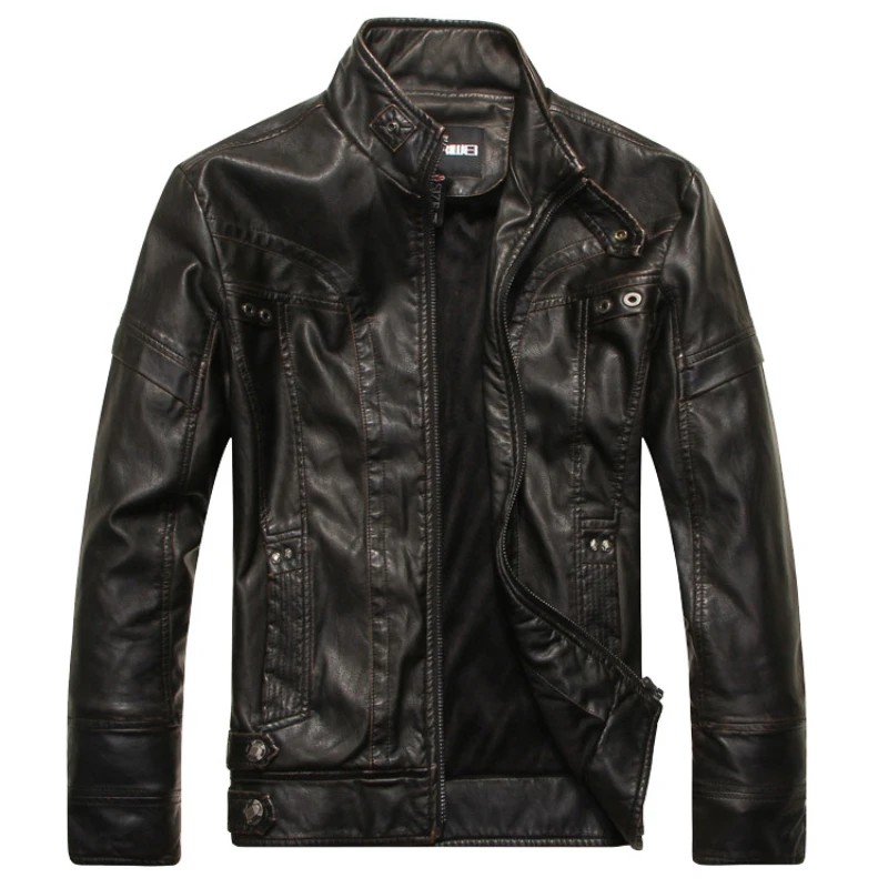 

Men's Motorcycle PU Leather Jacket Men's Leather Jacket Mens Clothing Winter Jacket Men Leather Jacket Bomber Jacket Men