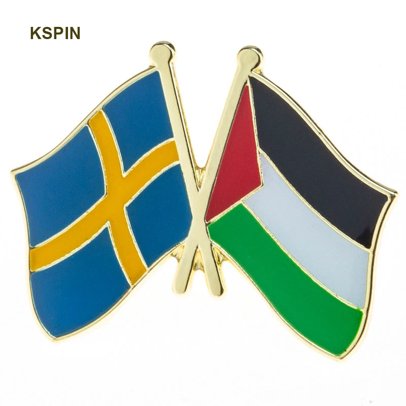 Sweden Friendship Flag Badge Flag Brooch National Flag Lapel Pin International Travel Pins