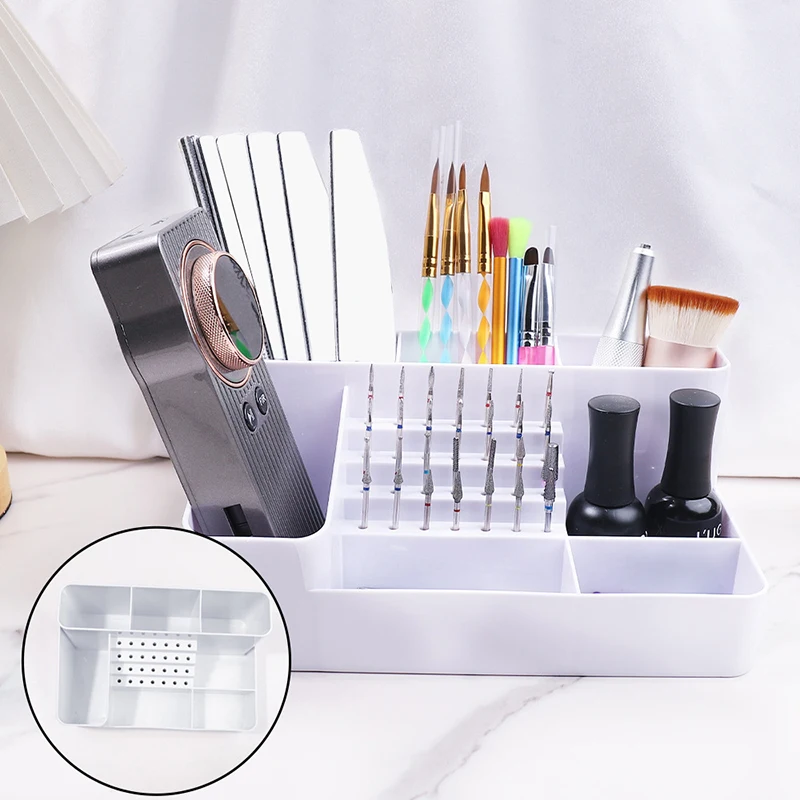 Nail Art Plastic Organizer Container Gel Polish Remover Cleaning Cotton Pad Swab Box Storage Case Accessories Tool Clean Desktop