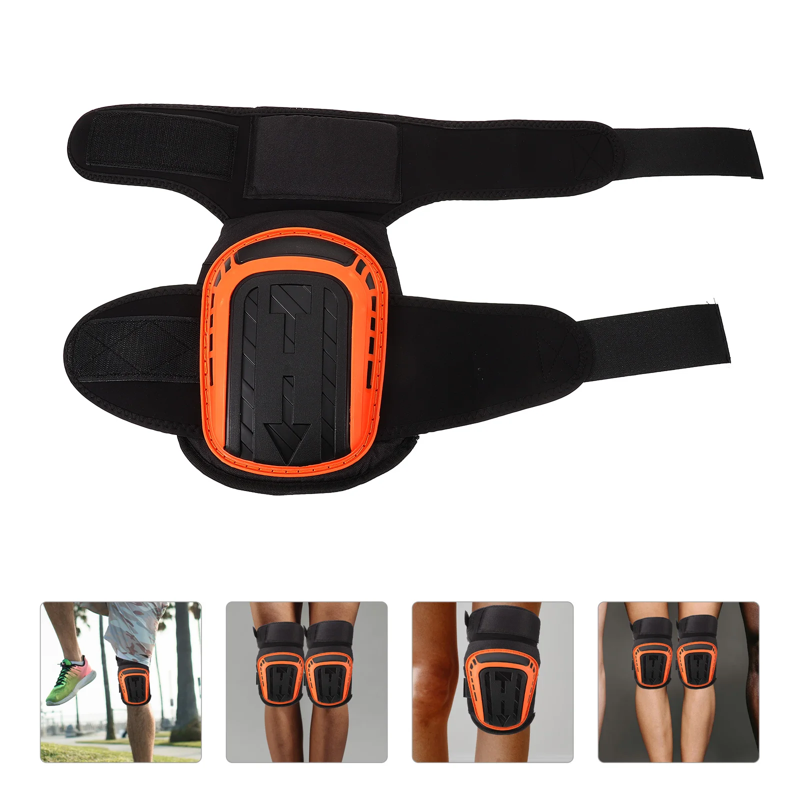 

1Pair Summer Knee Brace Protective Support Thick Padded Cycling Running Workout Sports Pad for Men Women Outdoor Exercise