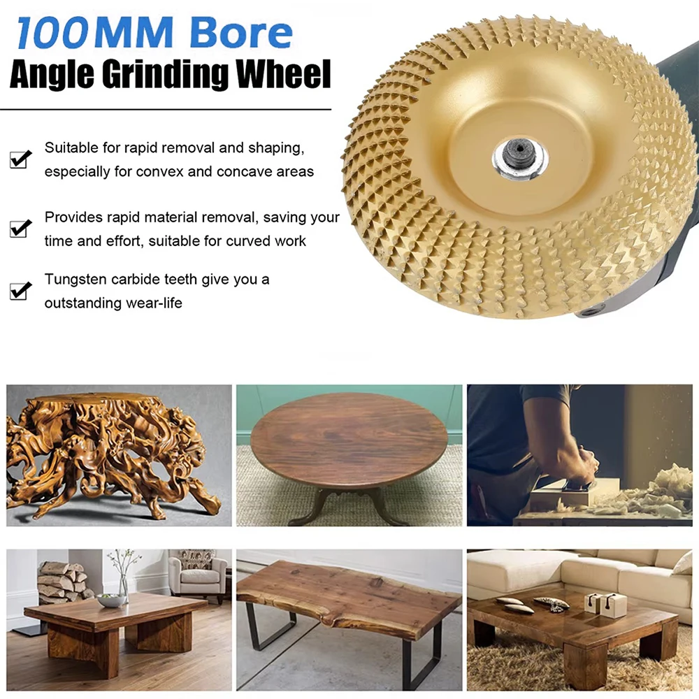 1/3/9PCS Wood Carving Disc Set–100mm & 95mm Grinder Wood Grinding Wheels,Polishing Accessories for Rotary Tools LAKIMI LK-AA202