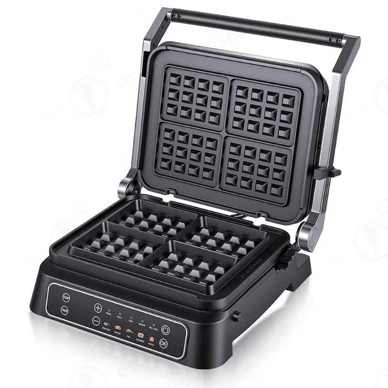 2 In 1 Steak Sandwich Waffle Maker Digital Display Detachable Plates 2000W Breakfast Machine