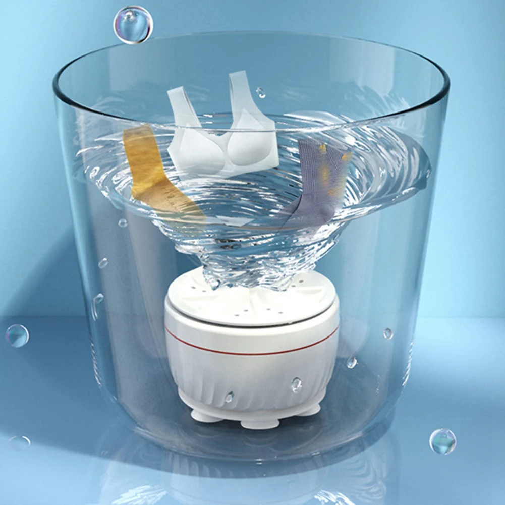 Mini Turbo Washer USB Powered Cleaning Washing Machine for Underwear Socks Mini Ultrasonic Turbo Washer for Home Travel