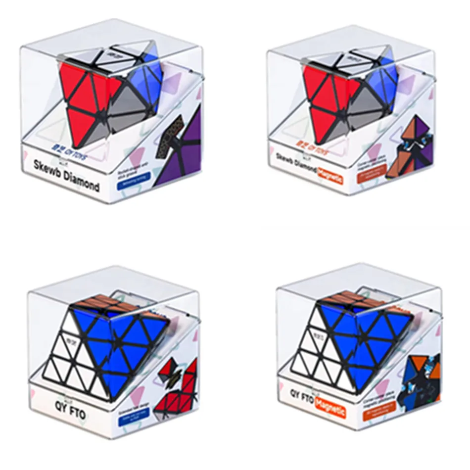 QIYI FTO Second-order Octahedron Magnetic Magic Cube Black Educational Toy Toys For Children Cubo magico Toys