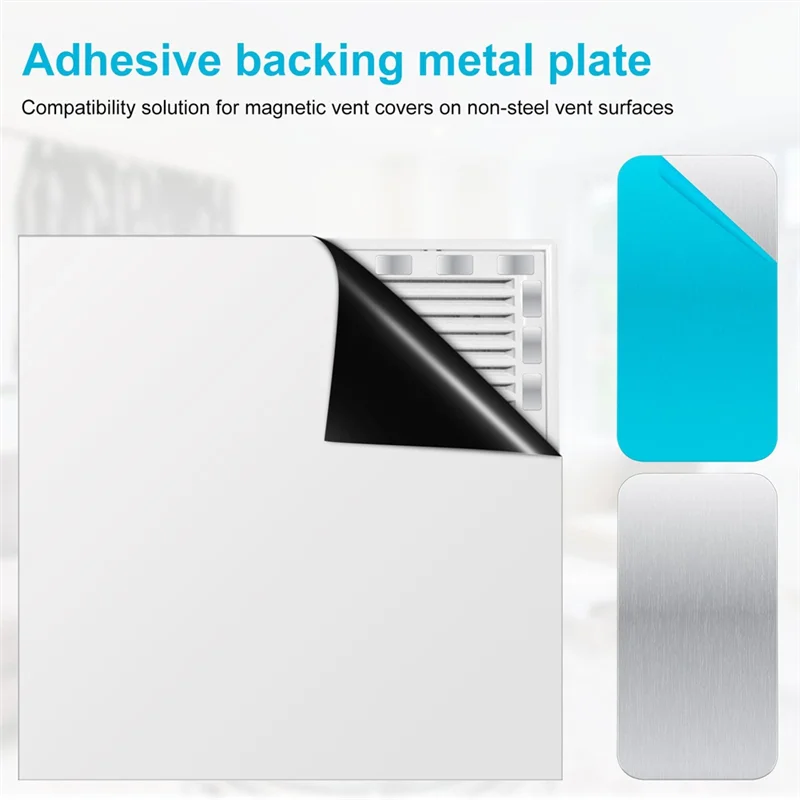 THIVN-24Pcs Adhesive Metal Plates For Magnetic Mounts, 2.36X1.18In Metal Strips With Adhesive For Non-Steel Vent Use