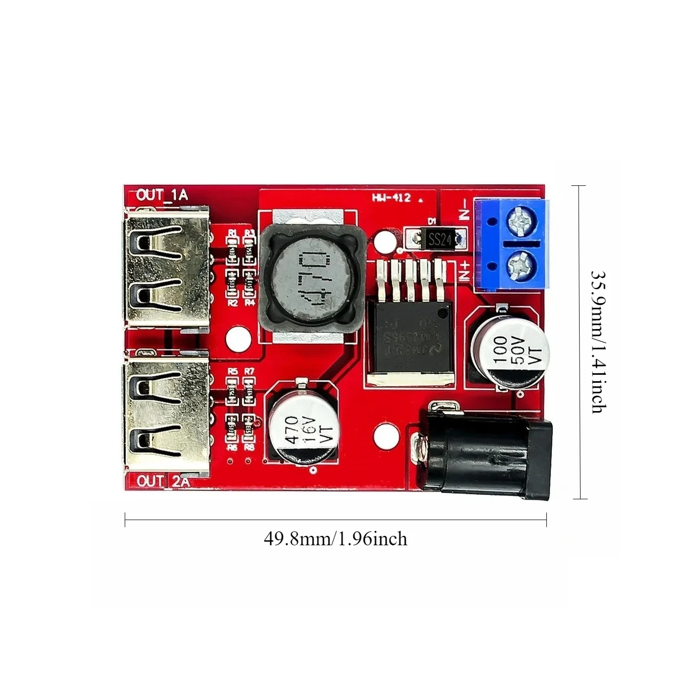 10pcs DC DC Step Down Module 9V 12V 24V 36V to 5V 3A Buck Converter for Car Truck Solar Power Supply