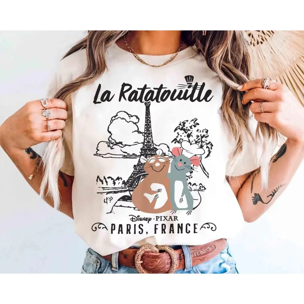 ديزني بيكسار راتاتوي ريمي وإميلي قميص أي شخص يمكن أن يطهي قميص ريمي راتاتوي مغامرة باريس فرنسا مطعم تي شيرت #1