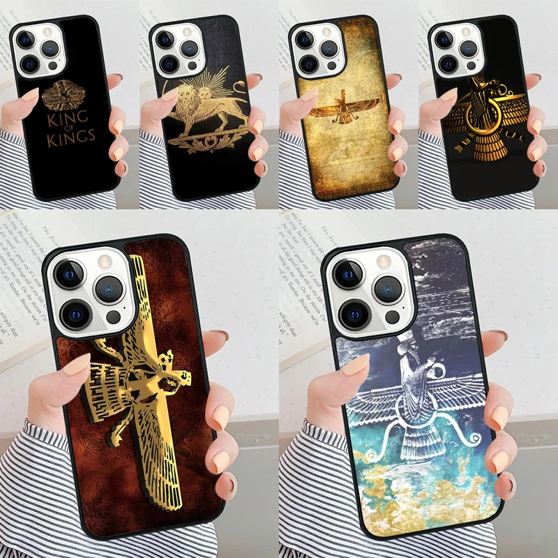 Persian Empire Ahura Mazda Phone Case for iPhone 16 15 SE2020 6 7 8 Plus for Apple 13 11 12 14 Mini Pro Max Cover coque Shell