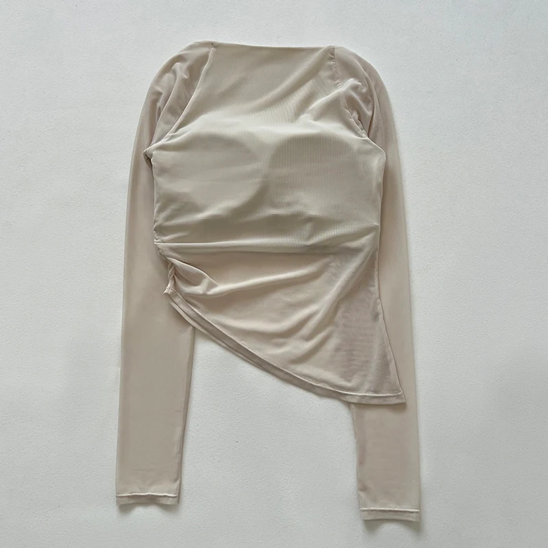 

Women's Yoga Fitn Clothing with Chest Pad Long Sve Dance Training Sportswear Breathable Tight Fit Autumn Winter