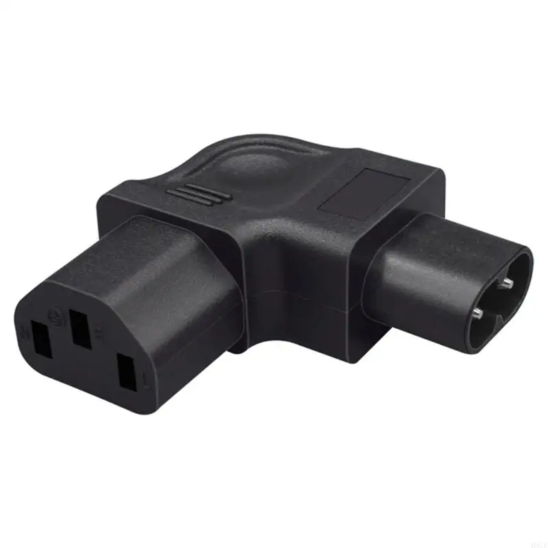 H37F Power Supply Adapter, C8 To C13 Male To Female Connector With Leftward Bend Connector For Electronics