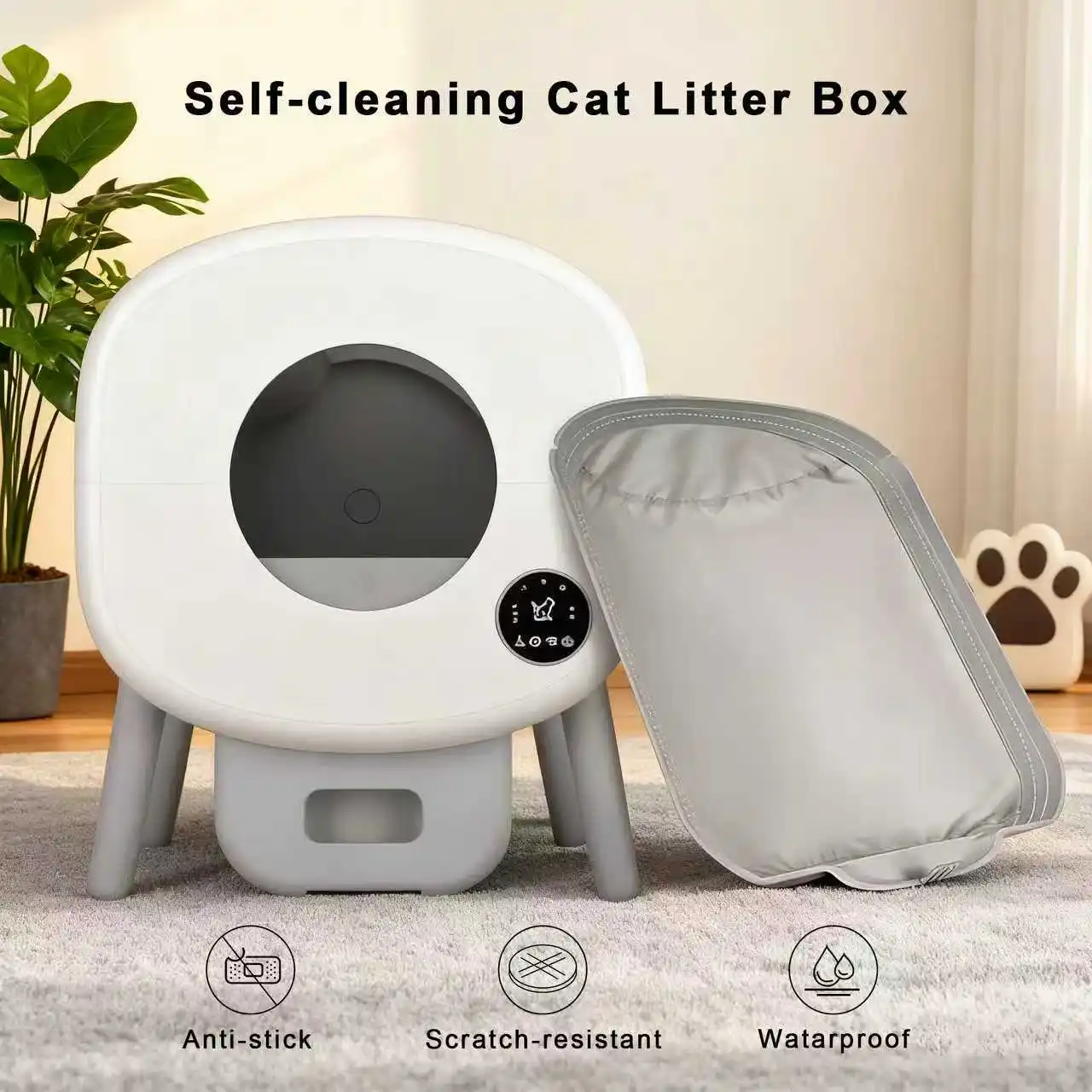 

Smart Litter Box Accessories Soft Fabric Liner Premium Automatic Litter Box Accessories Soft Mat Removable Liner Tuya control
