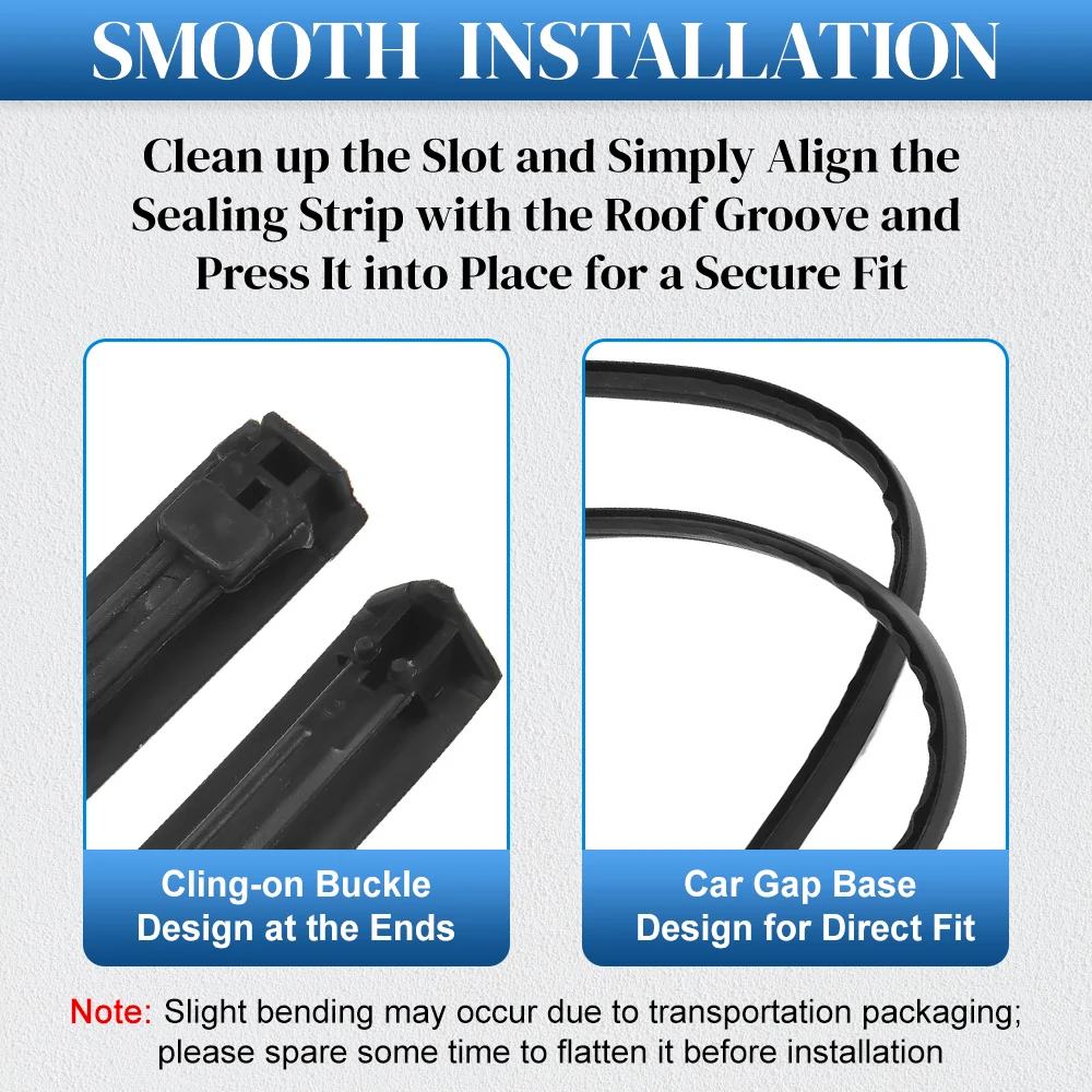 Rubber Roof Drip Strips for Toyota Yaris Hatchback 4-Door 2006-2011 Car Accessories 7555152130 75551-52130